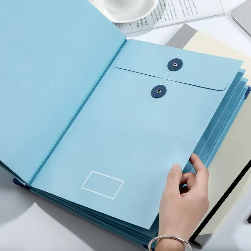 I Go Missing Binder 폴리오 문서 정리함, 확장 파일 폴더 포켓, 아코디언 문서 정리함 포켓 오르간