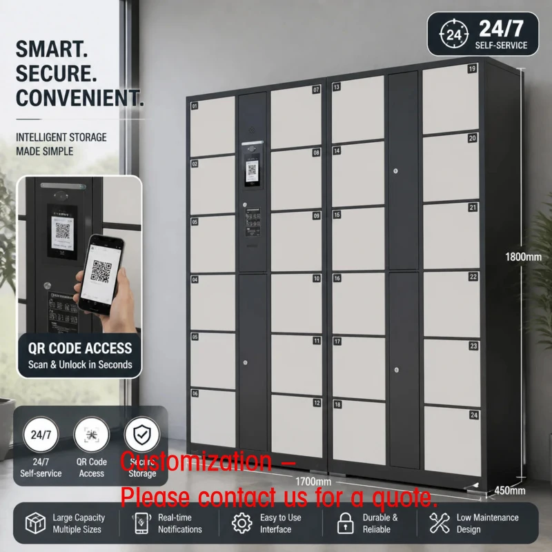 custom.Electronic Storage Locker with QR Code PIN Access Digital Self-service Parcel Box Gym Supermarket and Library