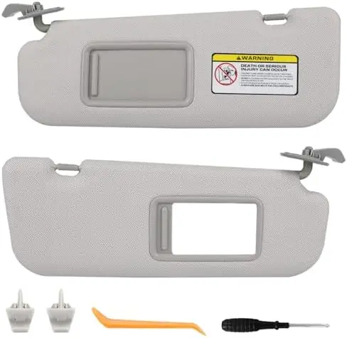 

Sun Visor Replacement Kit for 2011-2016 Elantra – Gray, Driver & Passenger Side, Fits OEM 85210-3X040-TX