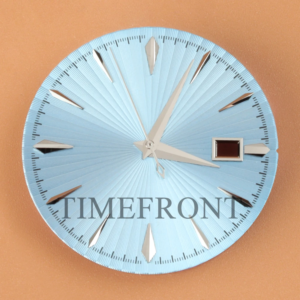 Arched Glass 40mm Dive Watch Case Transparent Back 10bar Leather Strap Fit Cocktail NH35 NH36 NH38 Movement 35mm Dial Hands