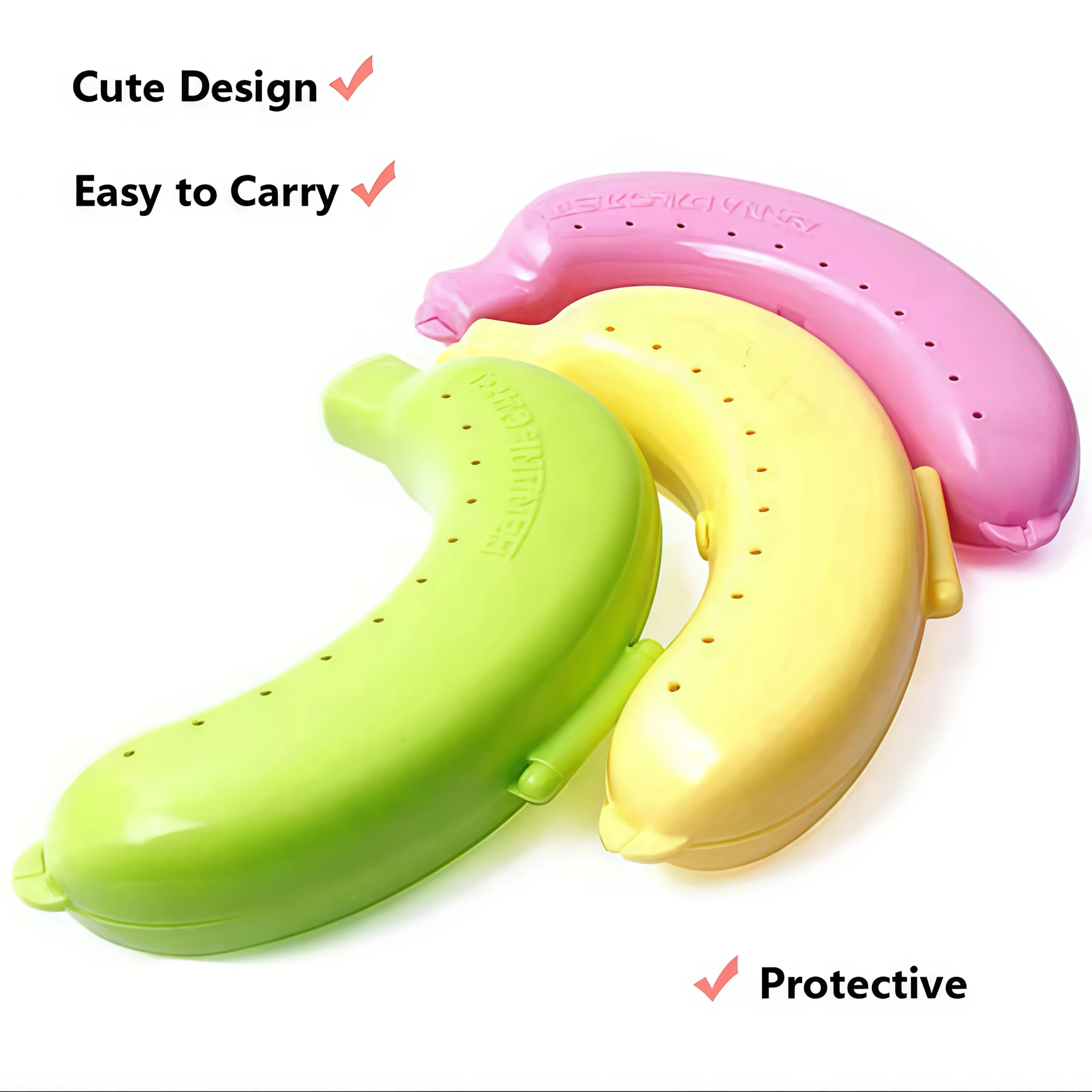 Food Storage Moms - 1-Pack, Banana Protection Box, Plastic Storage