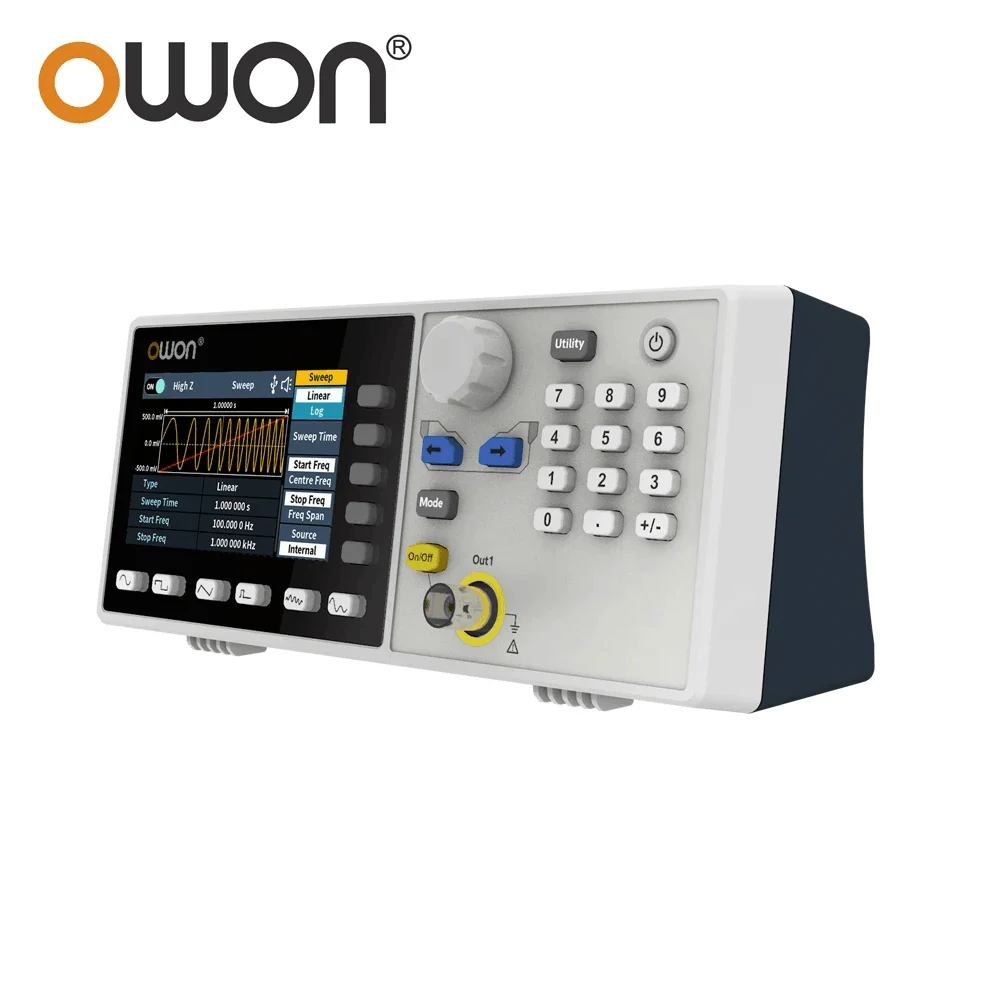 OWON DGE1030 DGE1060 Arbitrary Wavefor Generator Single Channel 30MHz 1CH 3.6inch Lcd Display 14bits Wavefor Generator