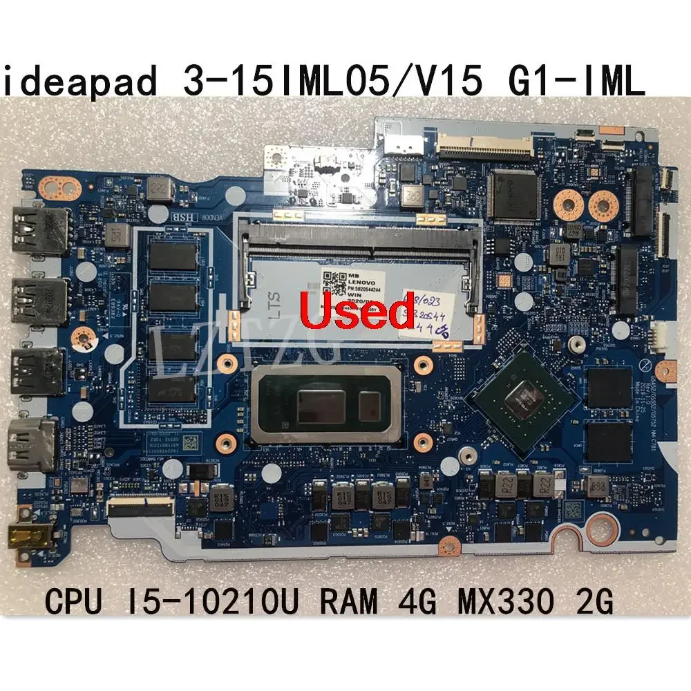 Used For Lenovo Ideapad 3-15IML05 Laptop Motherboard mainboard  With CPU I5-10210 RAM 4G GPU MX330 2G 5B20S44244