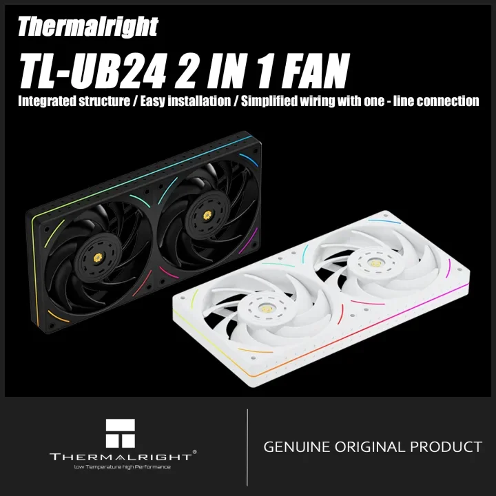 

Thermalright 240mm Case Fan TL-UB24 CPU Cooling Fan ARGB 240mm 2 In 1 Fan Design Static Pressure Optimize Fan Reverse