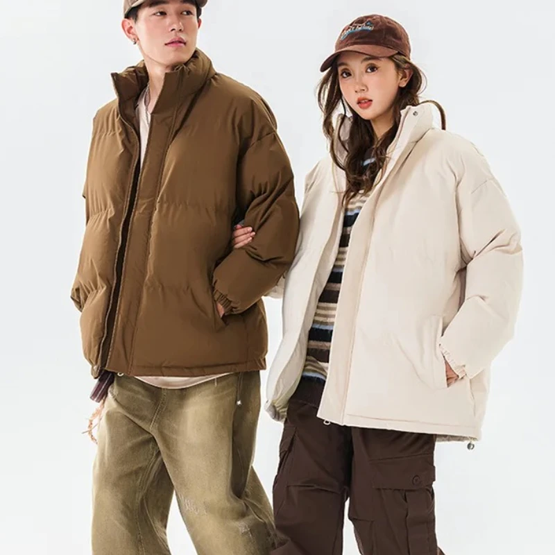 

Winter Stand Collar Parkas Women Solid Thick Warm Cotton Padded Jackets Female Down Puffer Coats Outerwear Chaquetas Parka Mujer