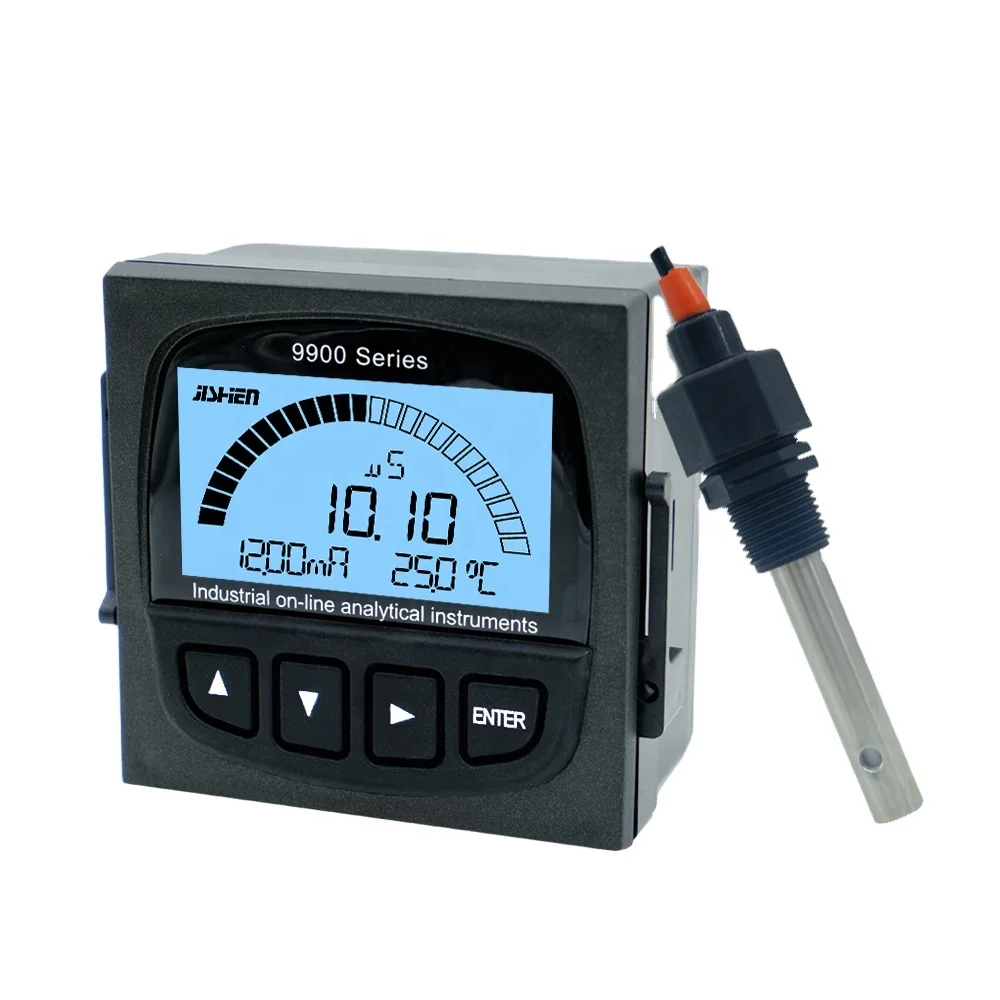 JISHEN Industrial Online EC Meter Conductivity Resistivity TDS Meter Controller Electrode EC-9900 Customizable High Accuracy