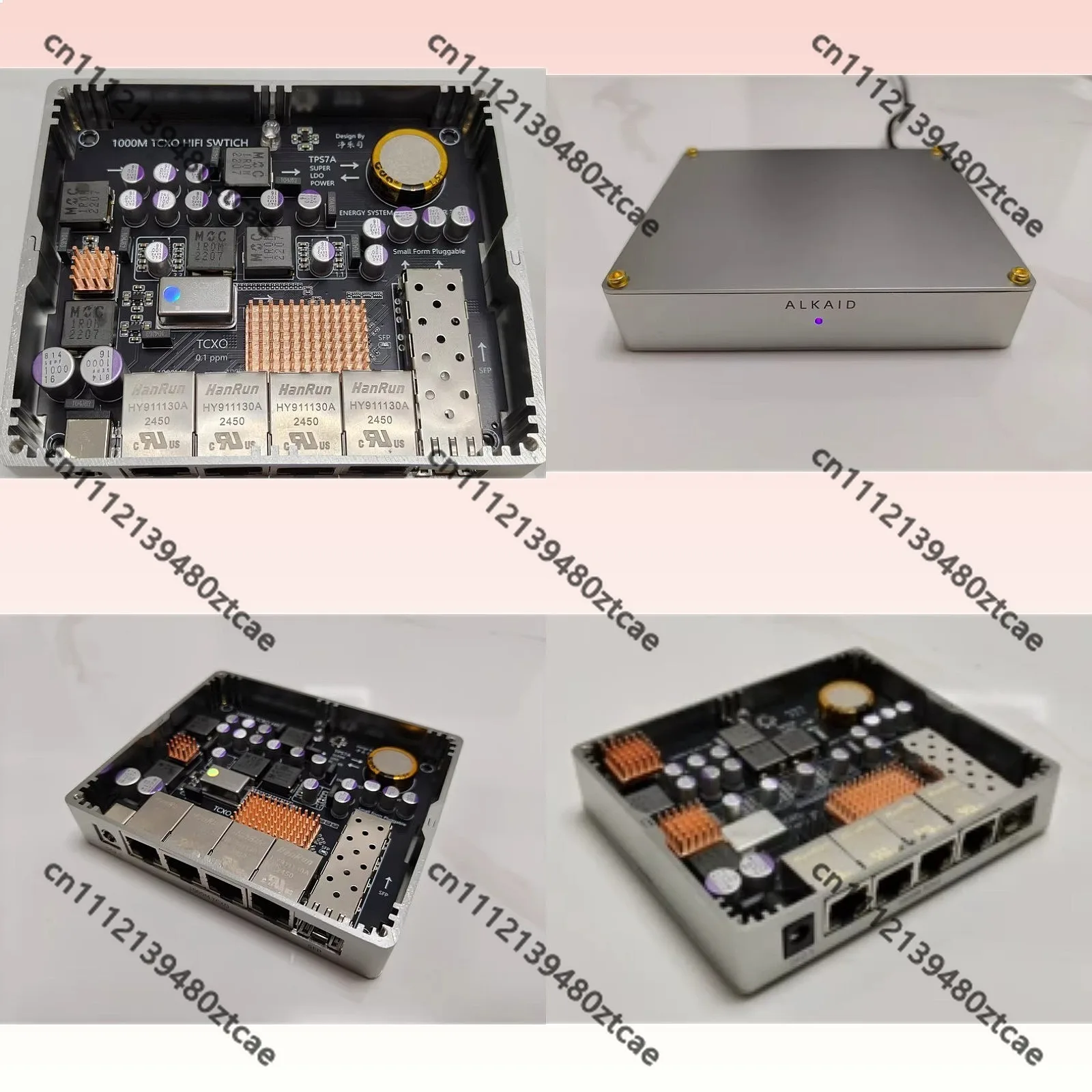 NVARCHER TCXO HIFI Switch 4-Port Full Gigabit + 1 SFP Supporting Optical Electrical Modules