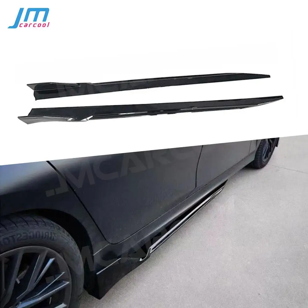 Side Skirts Bumper Apron Covers for BMW 4 Series G22 G23 G26 2021+ Side Door Lip Protective Anti-crash Cover Carbon Fiber/ABS