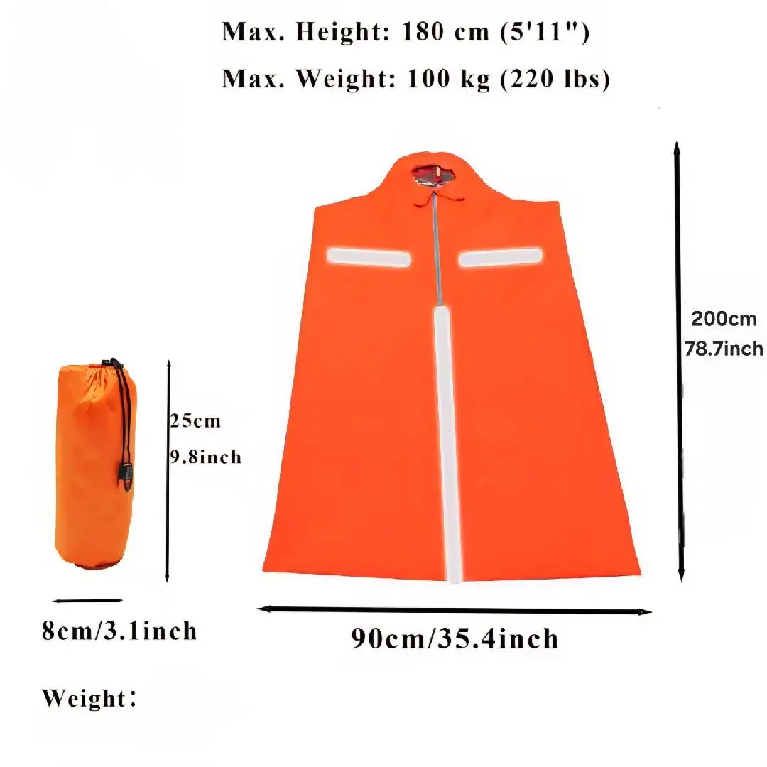 Emergency life-saving sleeping bag, bundle pocket, outdoor camping boat, anti overheating and warmth keeping artifact