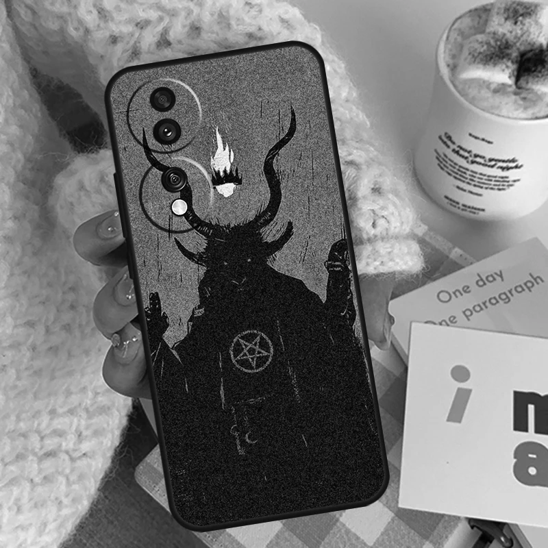 Devil Satan Dark Art Case For Honor 90 Lite 70 50 Magic 5 Pro 9X 8X Cover For Honor X8a X9a X7a X6a X7 X8 X9 X9b