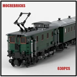 City Technology Motor Train 1060 ÖBB grün Electric Locomotive MOC Building Blocks Assembly Model Kid's Bricks Toys Xmas Gifts