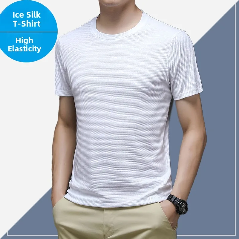 

Ice Silk ort Sve T-irt Men's Summer Color Casual Loose Running Fitn Qui Dry Sportswear Comfortable Breathable