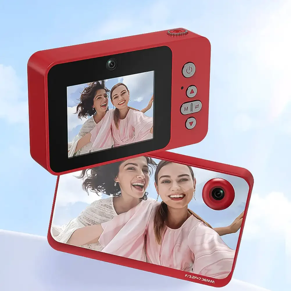 X60/X50 2.4IN Retro CCD Digital Camera 8X Zoom Video Shooting Vlog Camera Supports MP3 Music Playback Full/Semi Mirror Design