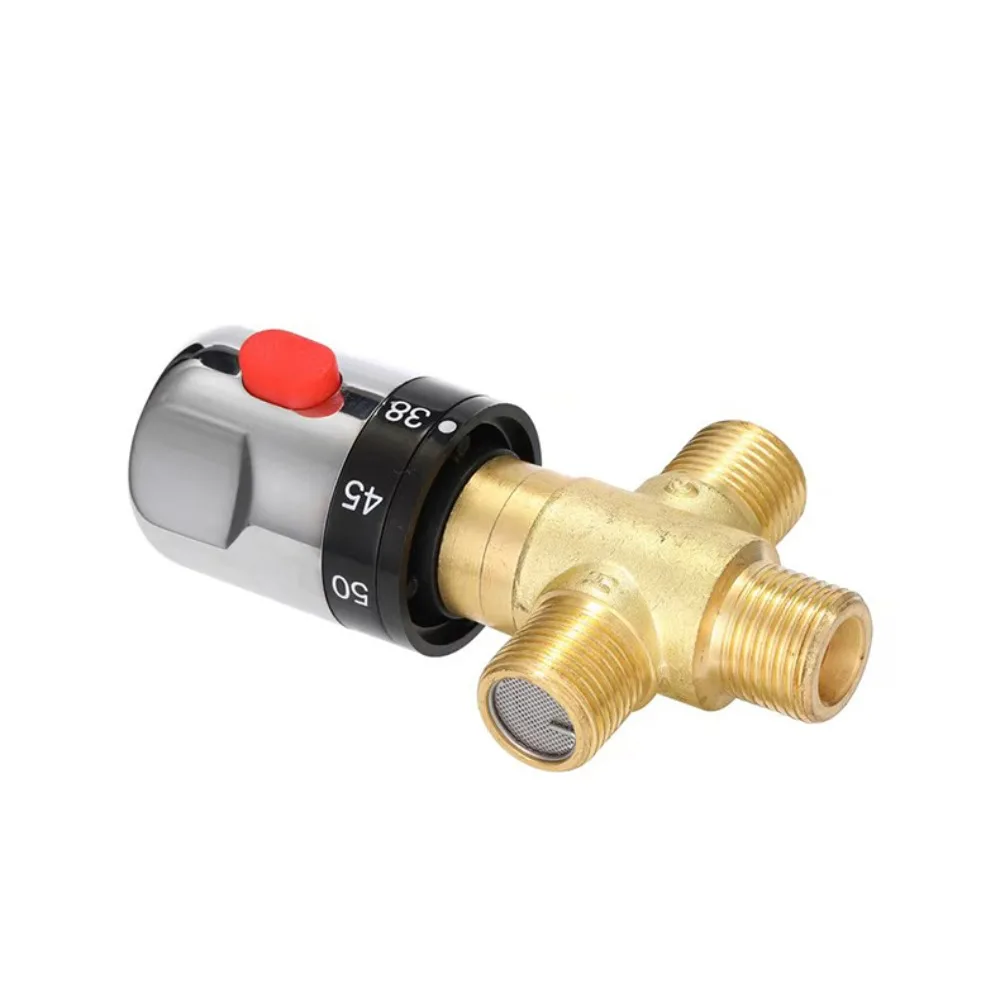 Brass Thermostatic Mixing Valve Standard 1/2 Bathroom Accessories Replacement Thermostatic Cartridge Valve for Mixer Faucet view 5