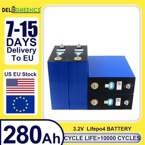 CATL 280Ah Lifepo4 充電式バッテリーパック 3.2V グレード A Akku リチウムリン酸鉄角柱セル太陽光発電 EU 米国税なし