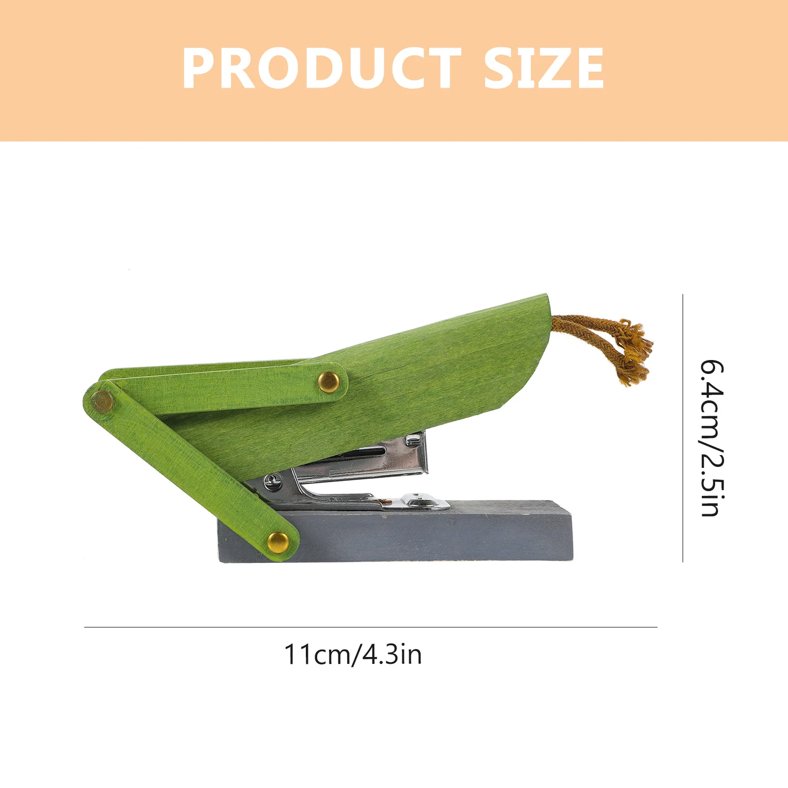 دباسة خشبية على شكل حيوانات دباسة كرتونية صغيرة لديكور مكتب المدرسة أداة تدبيس ورقية قابلة لإعادة الاستخدام أدوات مكتبية محمولة #6