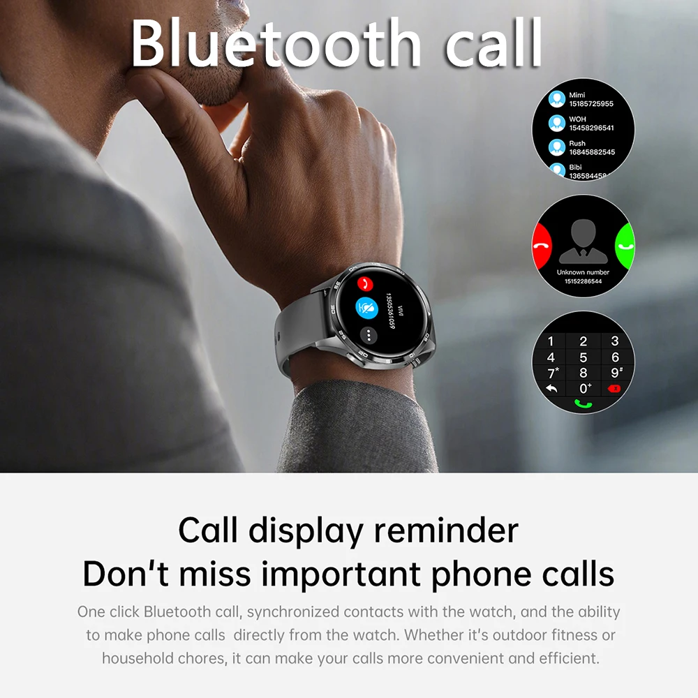 لهواوي GT سلسلة GPS NFC Smartwatch الرجال 360*360 AMOLED HD شاشة بلوتوث دعوة مقاوم للماء الرجال ساعة ذكية لساعة 5 PRO