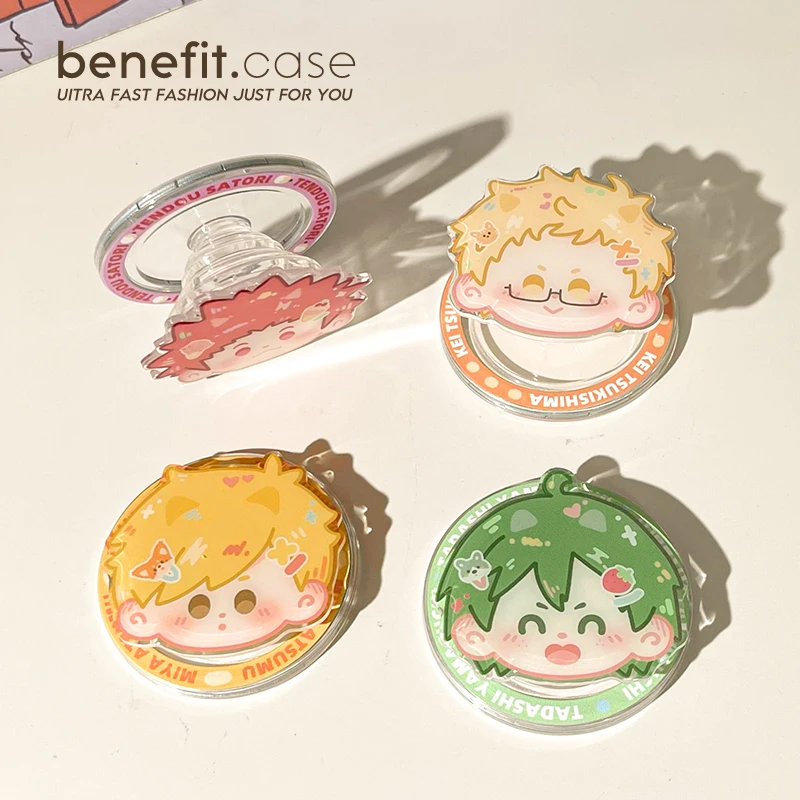 Anime Haikyuu!! Cosplay Cartoon Cute Magnetic Holder Send Friend Adsorption Capacity Portable Phone Stand Xmas Birthday Gift