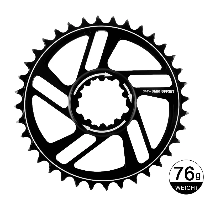 Single Chainring Narrow Wide Pattern 7mm Thickness 3mm Offset Aluminum Construction for Bicycle 1x Drivetrain Compatibility
