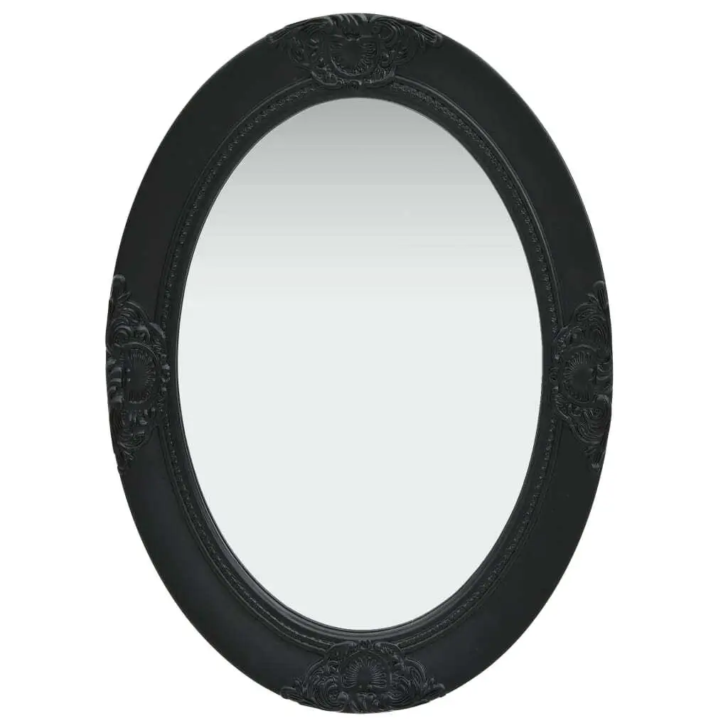 Elegant Black Baroque Style Wall Mirror 50x70 cm - Vintage Home Decor