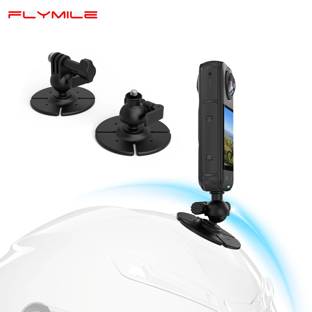 

Универсальная клейкая подставка Flymile для камер Insta360 X5 X4/Ace Pro 2/DJI Osmo Action 6 360° ° Поворотный шарнирный кронштейн