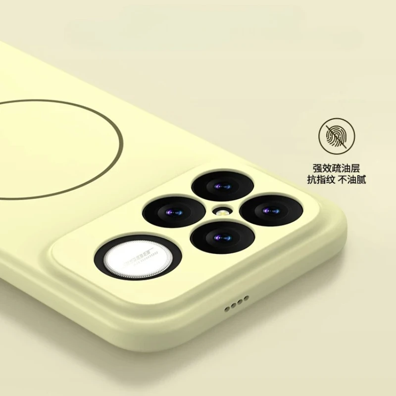 Funda de PC con sensación de piel suave para Magsafe para POCO F8 Ultra F8 Pro, cubierta rígida con carga inalámbrica magnética para POCO F8Pro Ultra