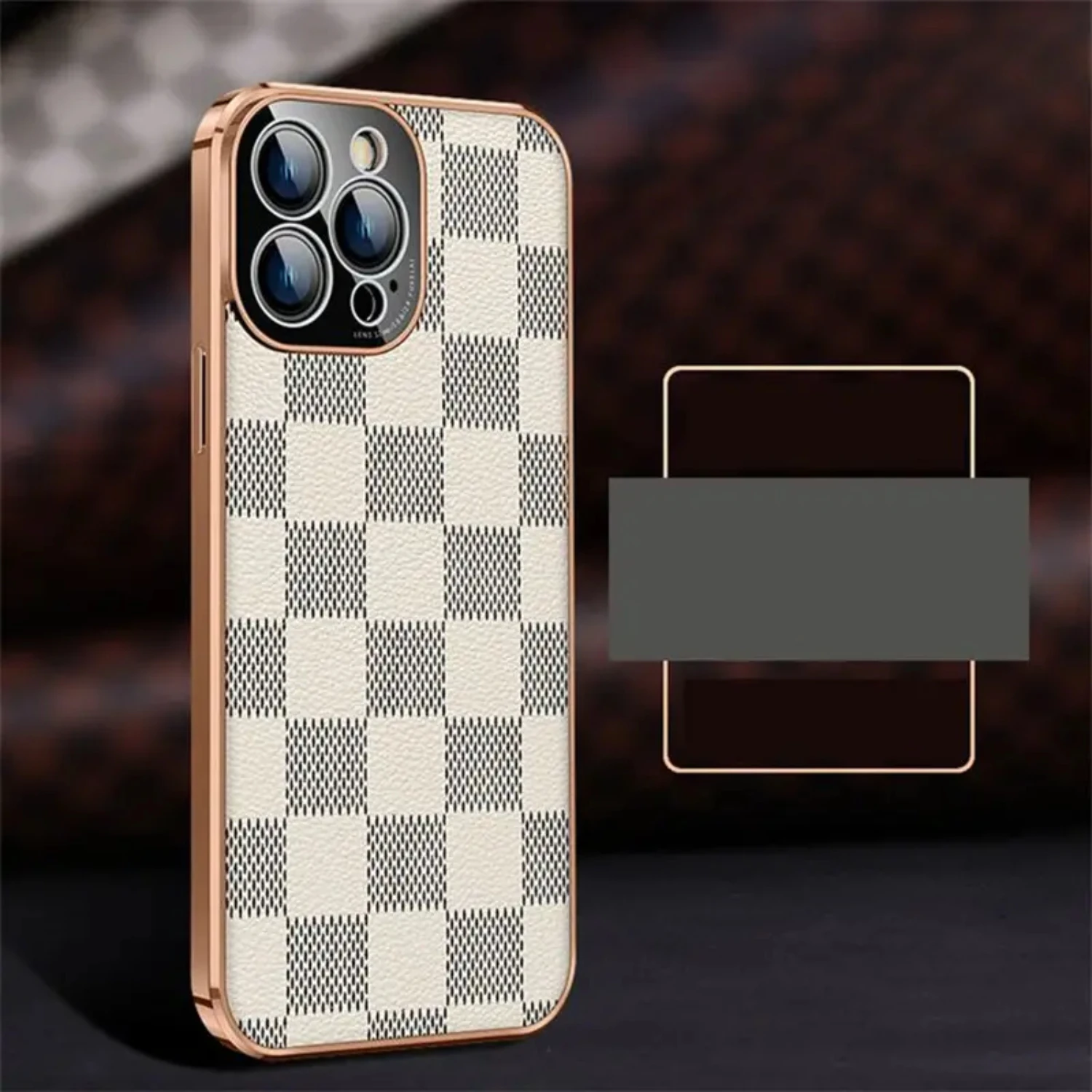 Luxurious Electroplated Leather Protective Case for iPhone 11, iPhone 11 Pro, iPhone 12, iPhone 12 Mini, iPhone 12 Pro, iPhone 1