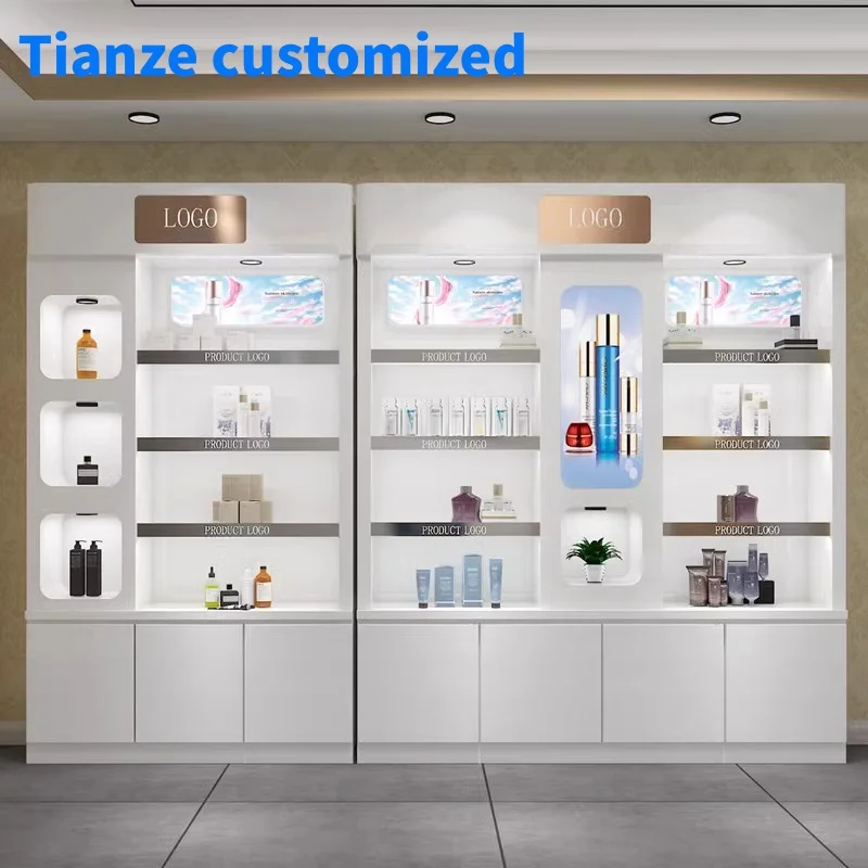 

(Customized) shopping mall display cosmetic brush shop make up beauty shelves showcases