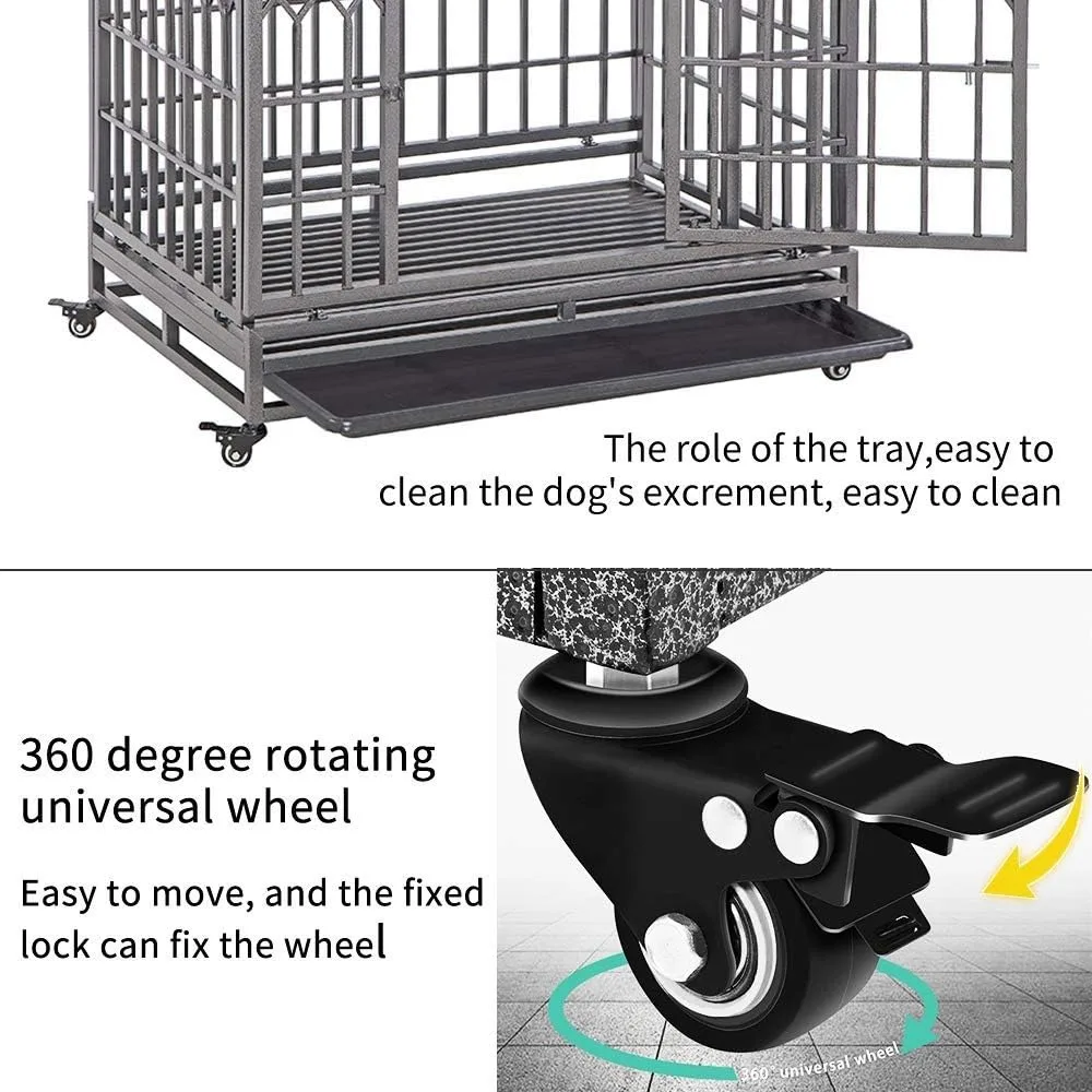 Large Dogs Cage With Wheels 38