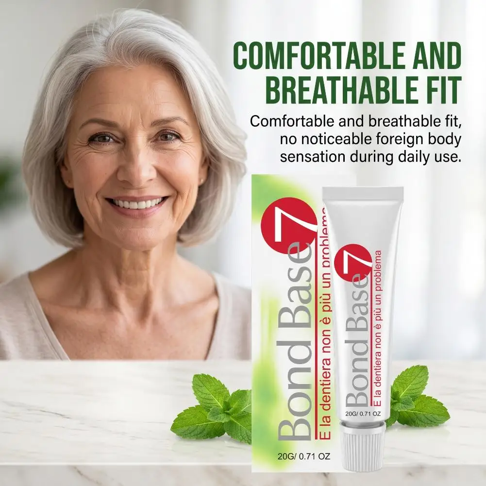 Extra Strong Denture Glue Adhesive Cream for Upper Lower Dentures Long Lasting Hold Natural Fit Comfort Care