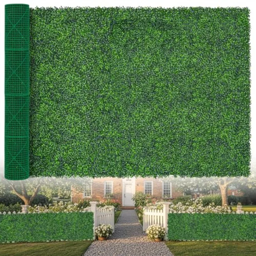 

Искусственный рулонный боксворт 71x144 дюйма (72 кв. фута) с защитой от УФ-излучения, имитация плюща, для декора стен, балконов, зон приватности, зеленых зон, патио и задних дворов
