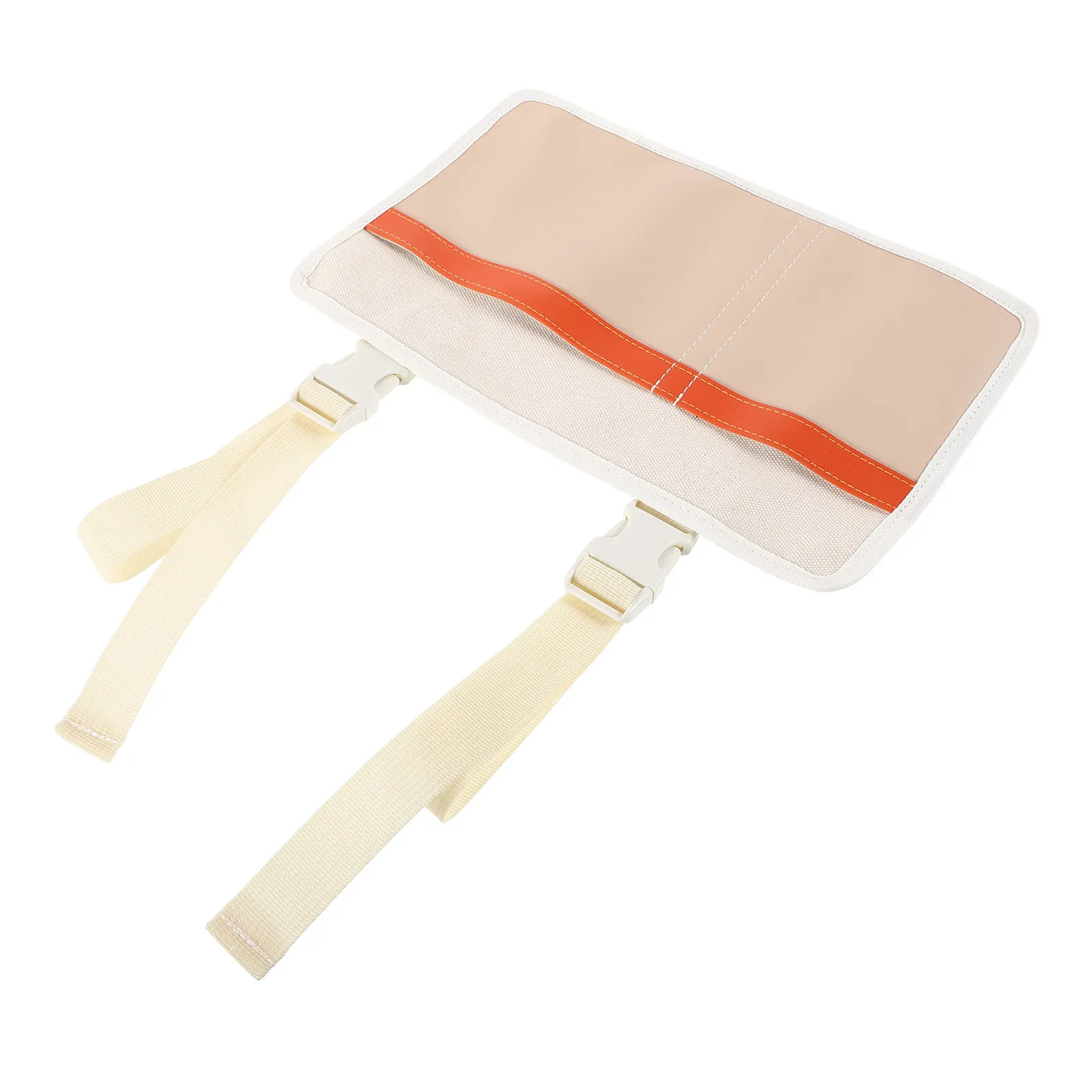 

Versatile Bedside Hanging Organizer Bag for Car Seat Back Sofa Camping Chair Wheelchair Armrest Storage PU Pockets Large