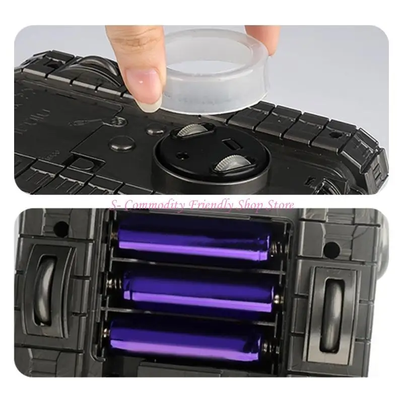 

85AE Music & Light Deformation Robot Universal Wheel Moving Car Toy for Children