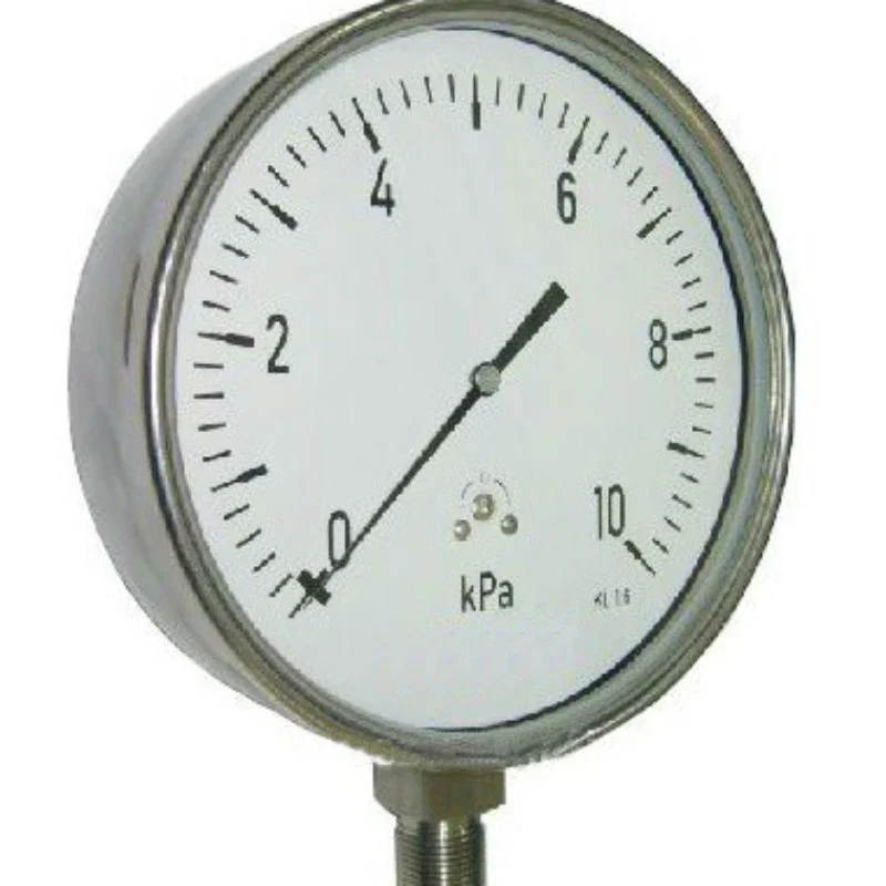 0-10Kpa Capsule Pressure Gauge with Hand Valve for NG/LPG Gas Heaters/Burners