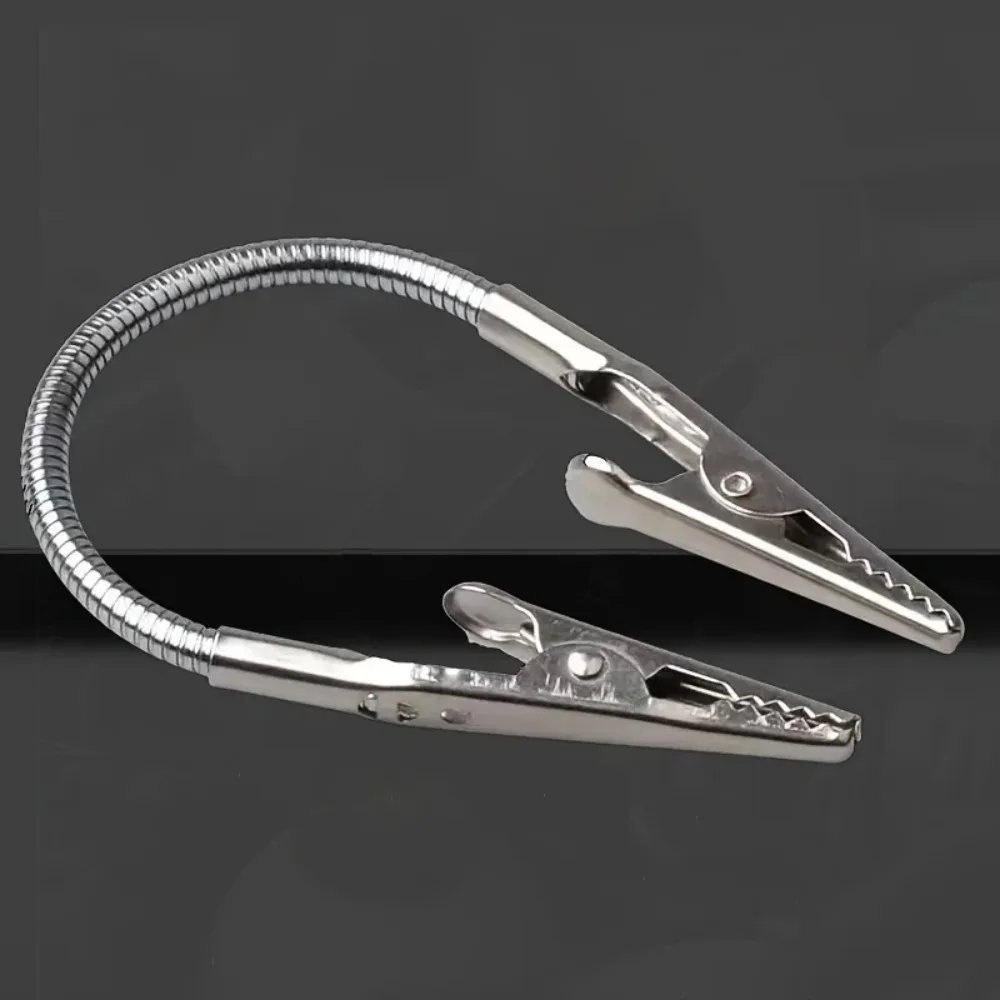 Heavy-Duty Multipurpose Double-Headed Crocodile Clip Holder - Dual Clamp with Bendable Design,Compatible with Mosquito Coils
