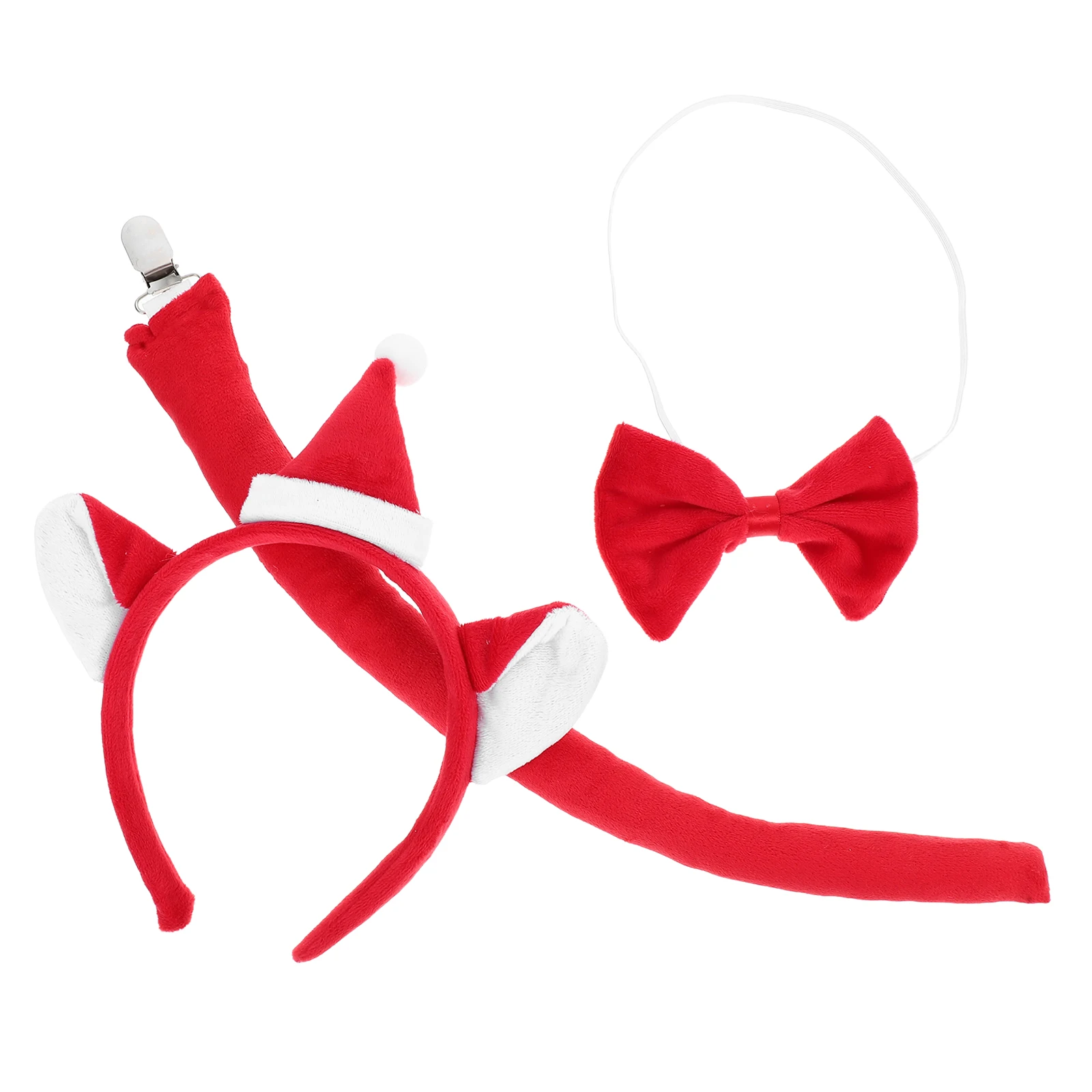 

Christmas Cat Ears Headb Hairb Lightweight Party Hats Christmas Decoration Happy New Year Raccoon Ears Skincare Tail Set