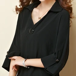 Oversized Tunic Women's t-shirts Female clothing tees tops plus size women's clothes chiffon shirt top tee women clothing sales