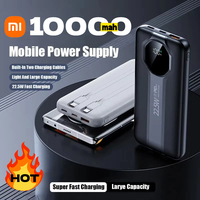 Xiaomi Power Bank Portable Charger Fast Charging 10000mAh For Mobile Phone Digital Display Equipped With 2Cables For IOS Android