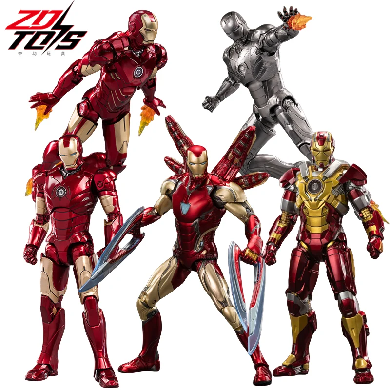 Original ZD Toys Iron Man Legends MK42 MK43 MK46 War Machine 1/10 MK50 MK2 MK3 MK4 MK5 MK6 MK7 Tony Stark Model Action Figure