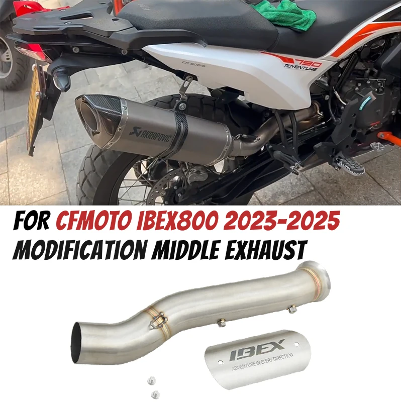 

Motorcycle Exhaust Modify 51MM Muffler System Escape Moto Middle Link Pipe For CFMOTO IBEX800 800S IBEX 800 T 2023 2024 2025