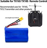 7.4V 5000mAh 10C 2S Li-ion Battery XT30 plug with Charger for Radio master TX16S TX12 Radio Transmitter and RC Cars Trucks Boats