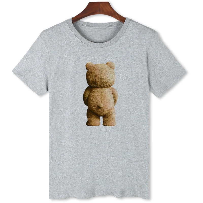 

Funny Teddy Bear Print T-Shirt Men's personalized creative short sleeve Shirt Teddy Bear Series Print Tops Tees