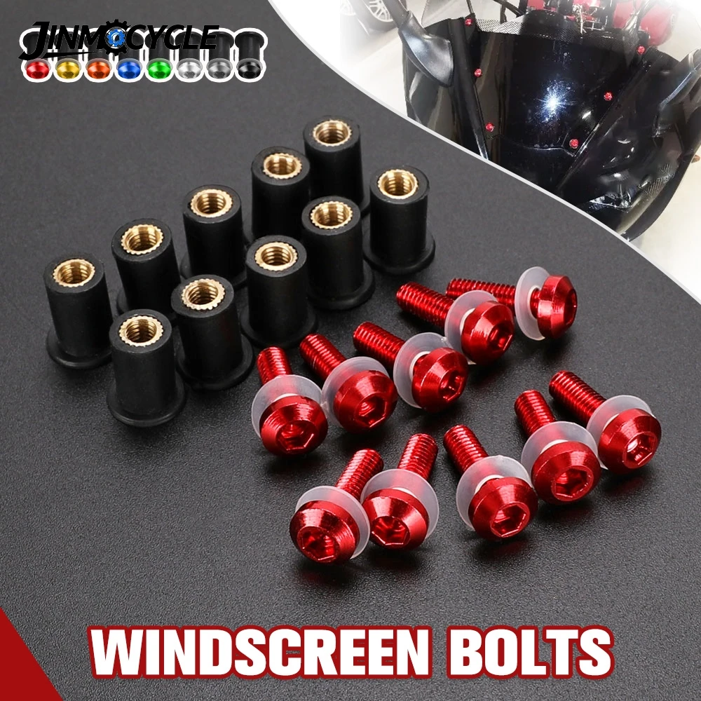 

5MM Windshield Bolt Windscreen Mounting Screw Washer Nut FOR BMW R1100GS R1100RS R1100RT R1100S R1150 R1150GS R1150RS R1150RT