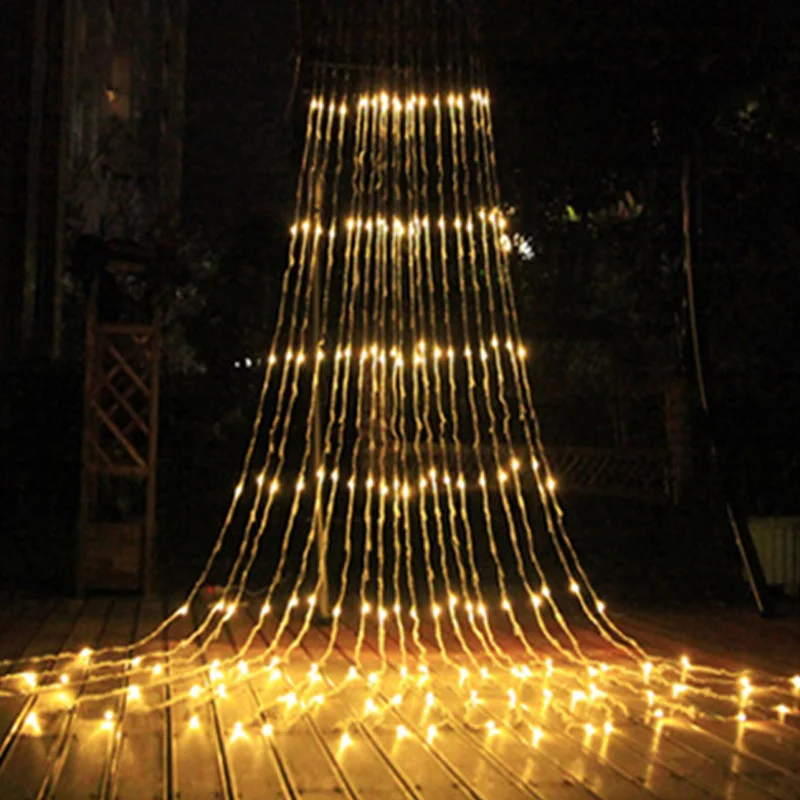 

2/3/6M Waterfall Meteor Shower Rain String Light Christmas Led Festoon led Holiday Decorative Lights For Home Garland Curtain