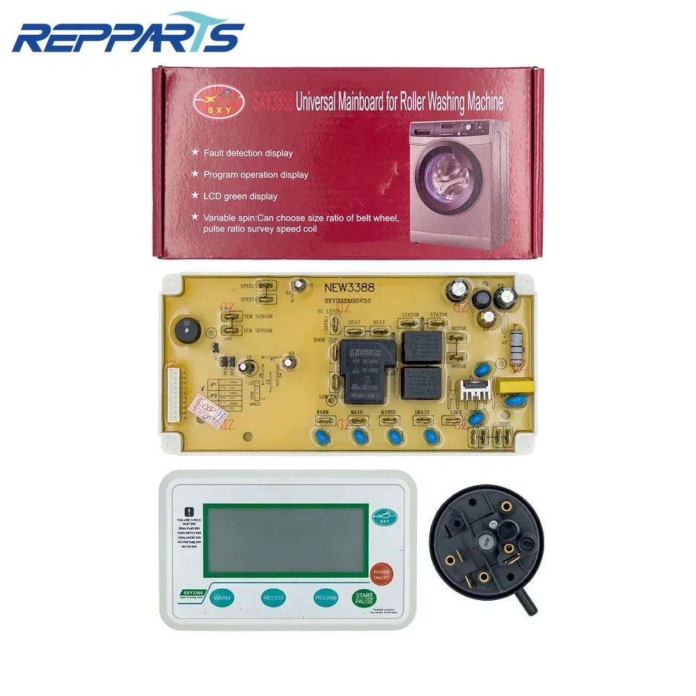 

New SXY3388 Universal Control Board PCB Set English Version For Series Excited Drum Washing Machine Compatible Washer Parts