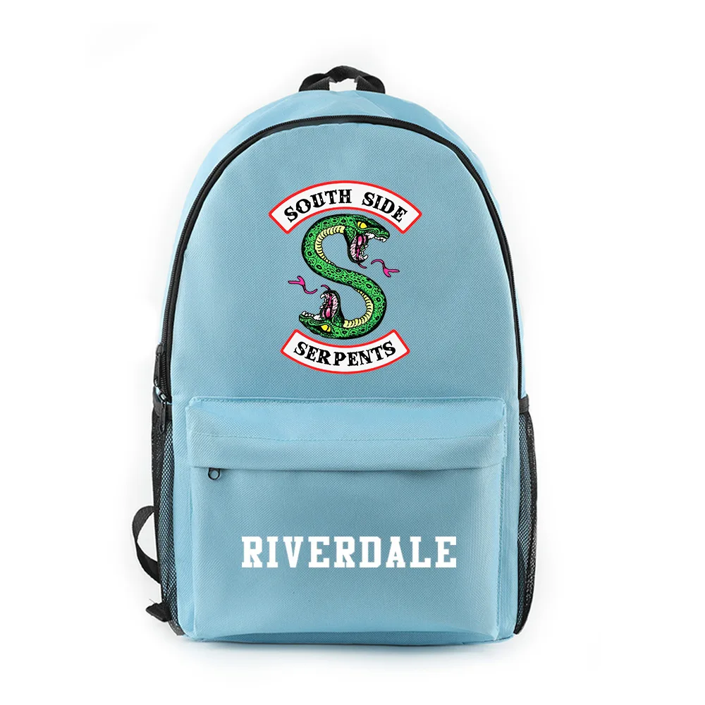 Trendy Popular South Side Serpent Riverdale Season 5 Notebook Backpacks School Bags Print Oxford Waterproof Laptop Backpacks