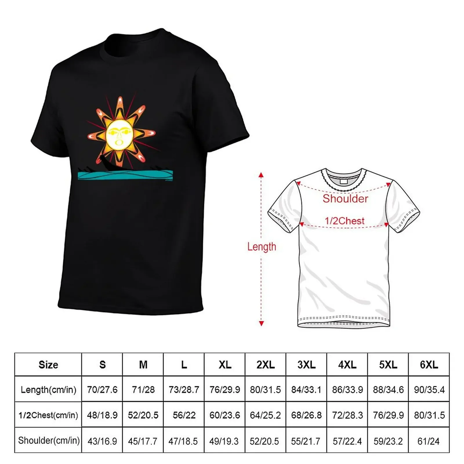 Squaxin's Salish Sun T-Shirt oversized Aesthetic clothing blacks street wear mens shirts graphic tee