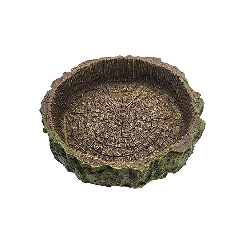 Pet Reptile Feeder Bowl Resin Aquarium Basin Food Water Pot Reptile Turtle Tortoise Scorpion Lizard Crabs Supplies Dropshipping