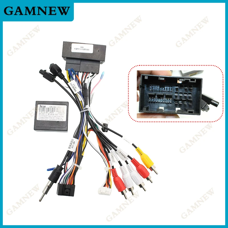 

Car Radio Stereo Wiring Harness Cable Adapter Android MP5 Player Stereo For Jeep Wrangler Cherokee Compass Renegade 2016-2023