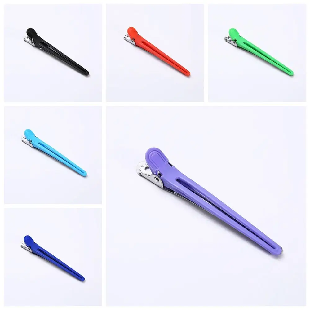 Pinces à cheveux en plastique anti-aldes pour femmes, épingle à cheveux longue, boucles noires, pinces à cheveux bleues professionnelles, partenaires de salon, ensemble de 12 pièces